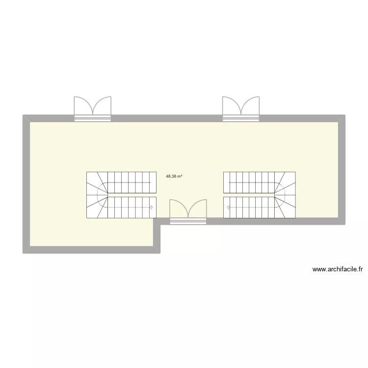 RDC. Plan de 1 et 48 m² RDC. Plan de 1 et 48 m²