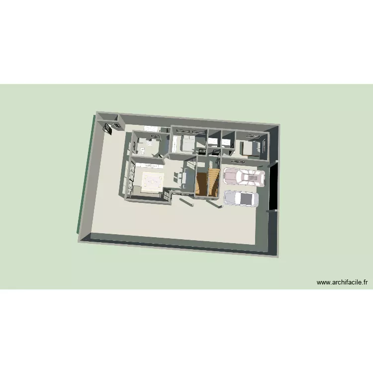 Plan Rez de chauss&eacute;e avec m&eacute;sures-r&eacute;vis&eacute;- salon r&eacute;vis&eacute;. Plan de 2 Pièces et 289 m²