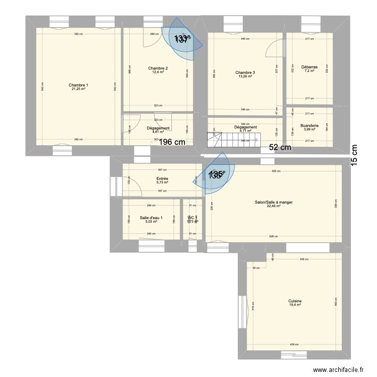 Plan initial Carbon blanc Impot. Plan de 0 pièce et 0 m2