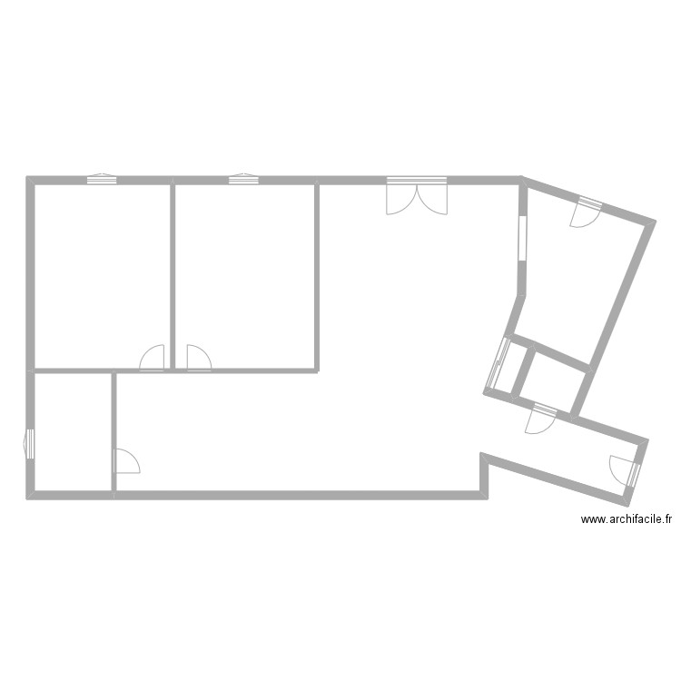 lauradoux. Plan de 4 pièces et 30 m2