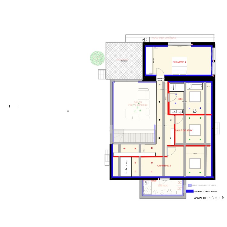 Plan PDC V8. Plan de 23 pièces et 262 m2