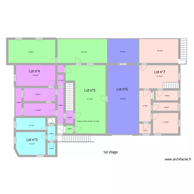 1er Etage SCIONZIER. Plan de 