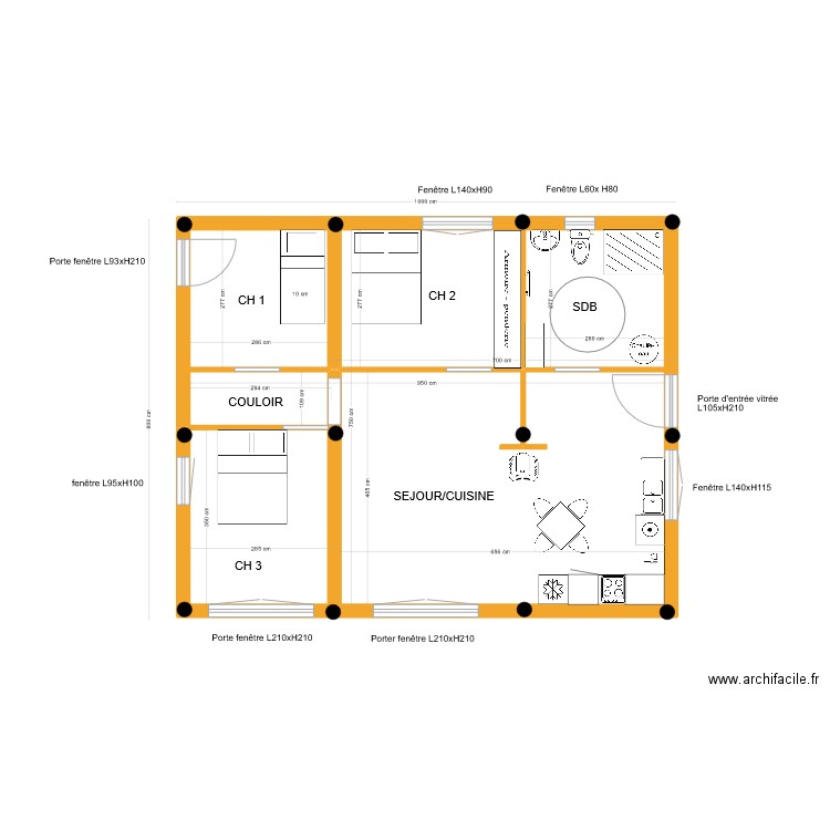 maison toit plat 1. Plan de 0 pièce et 0 m2