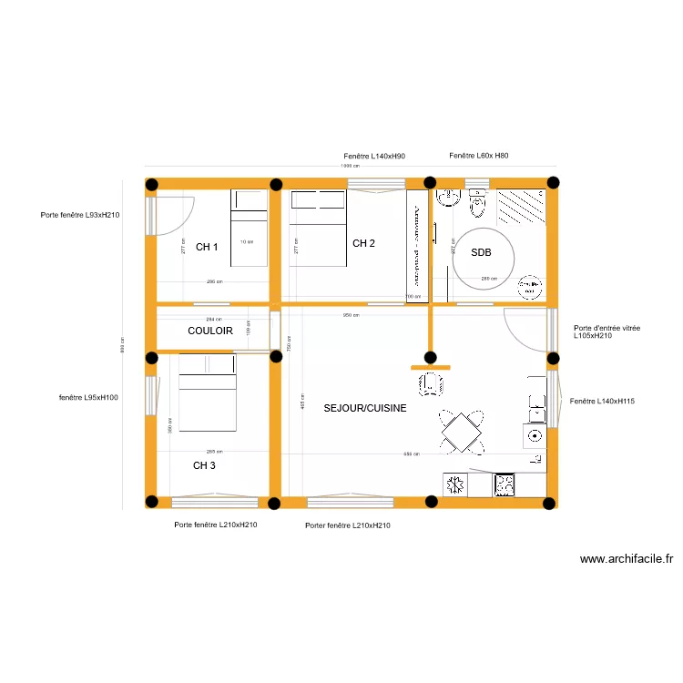 maison toit plat 1. Plan de 