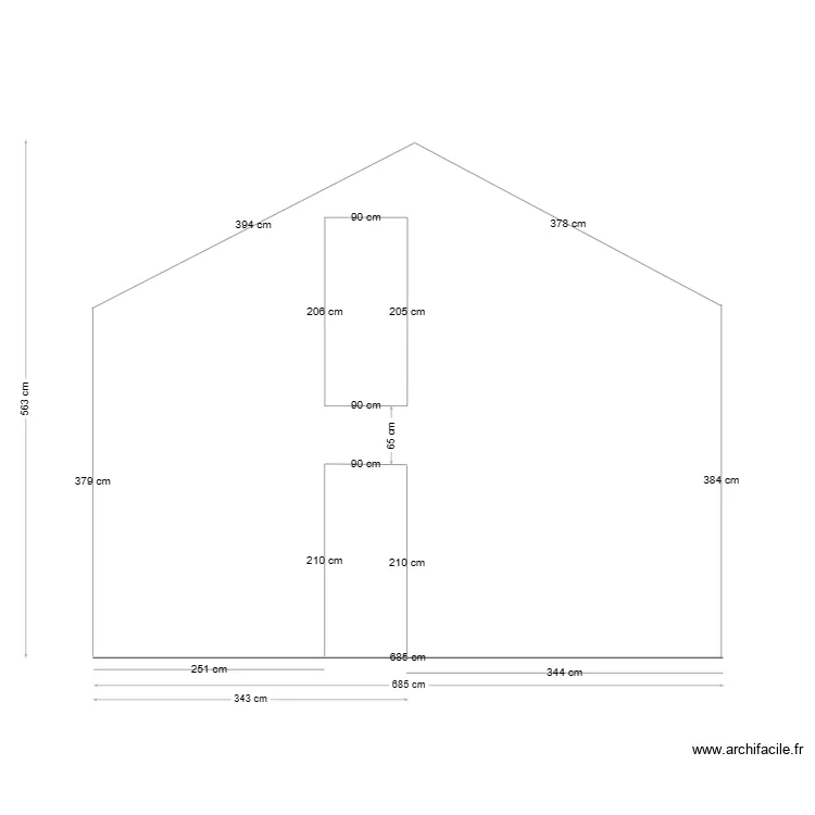 MUR DE REFENDS. Plan de 