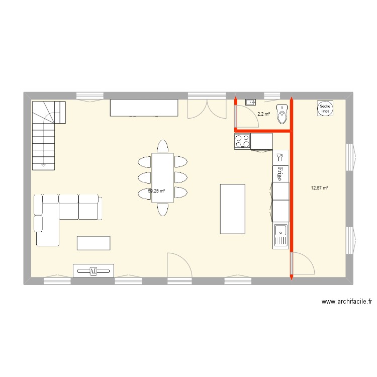 maison a rebatir. Plan de 0 pièce et 0 m2