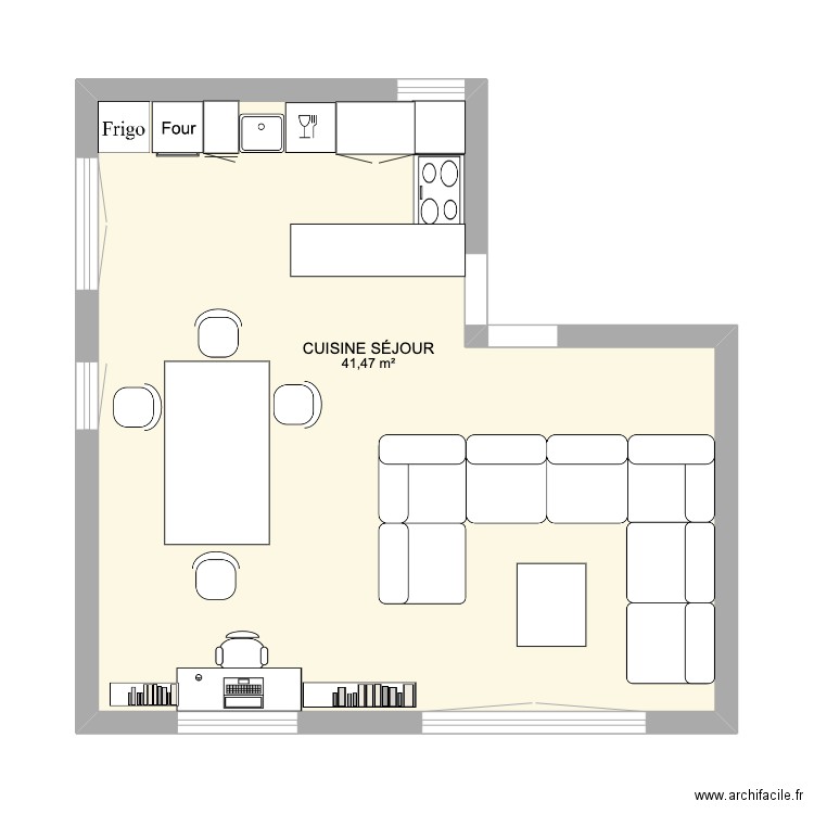 ANZÈRE 2. Plan de 1 pièce et 41 m2