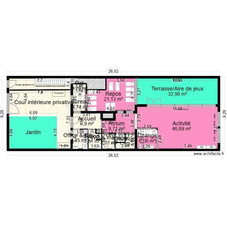 B92A28T PROJET deb travaux REEL 240923 V ArL mo BiD_2.03. Plan de 20 pièces et 233 m2