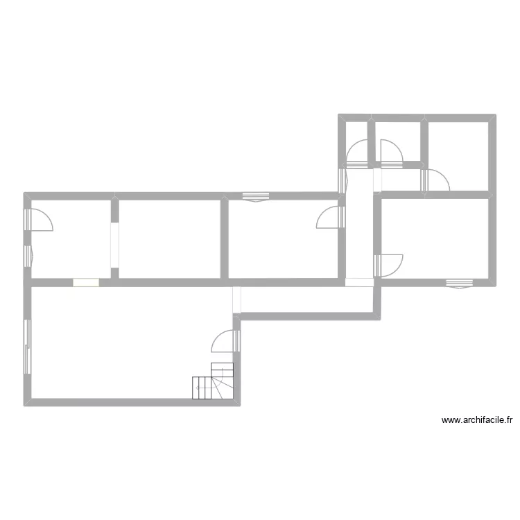 RDC. Plan de 8  et 74 m²