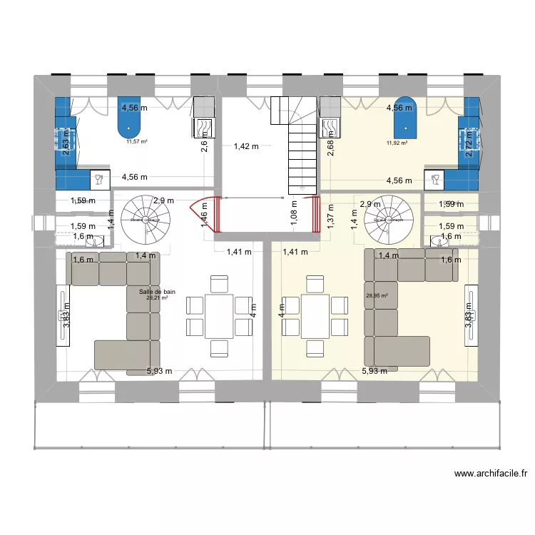 Appartement kevin. Plan de 18 et 156 m² Appartement kevin. Plan de 18 et 156 m²
