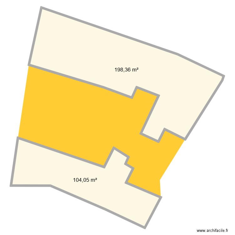 Etrepagny. Plan de 2 pièces et 302 m2