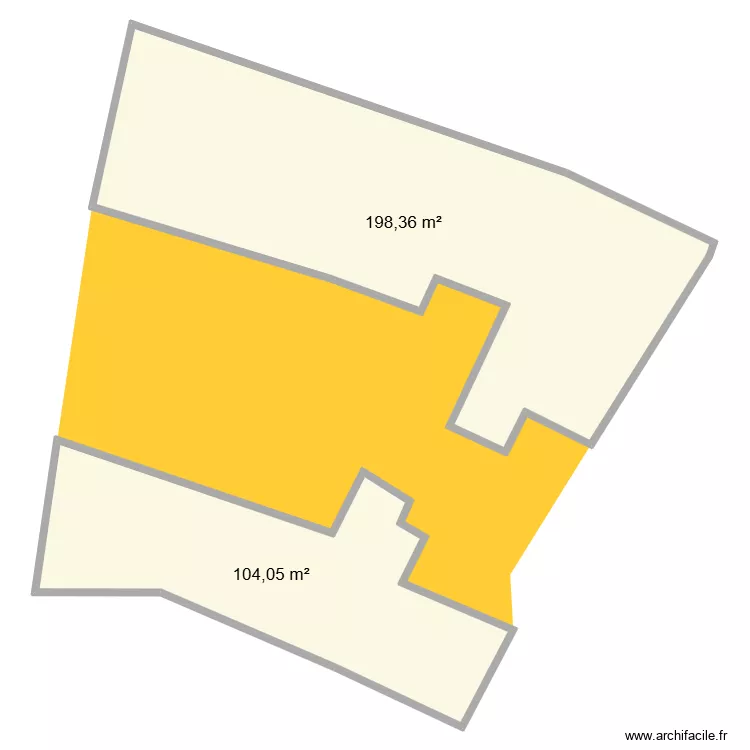 Etrepagny. Plan de 2 pièces et 302 m²