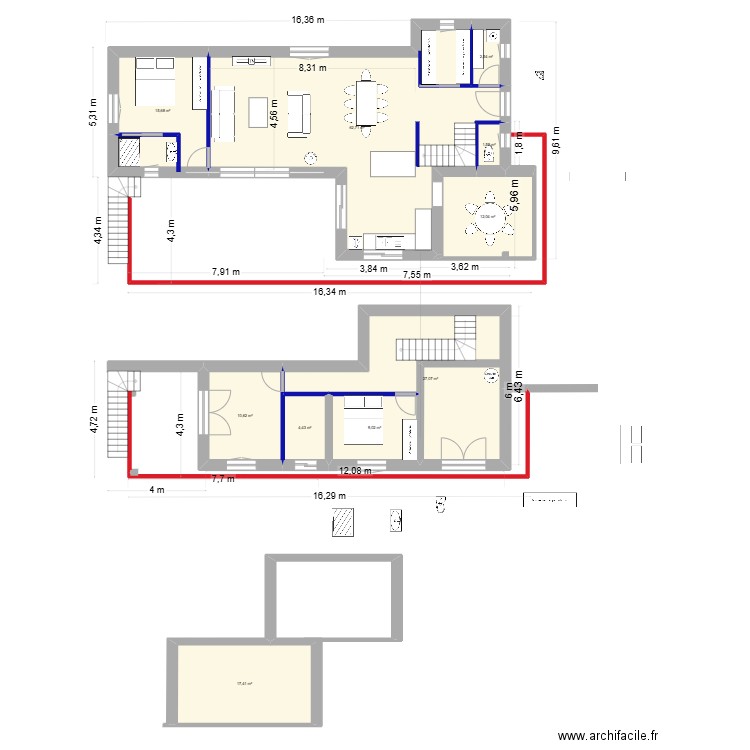 Autrans V3. Plan de 10 pièces et 163 m2