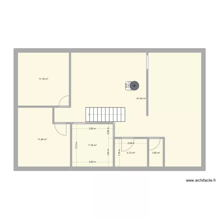 Projet 1er &eacute;tage - Maison de Magny. Plan de 6 Pièces et 83 m²