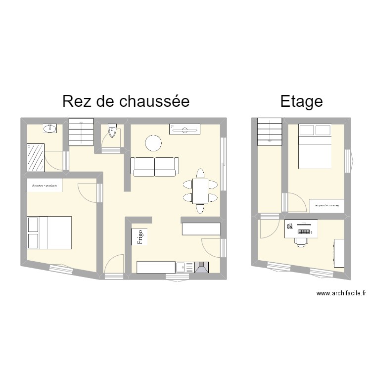 plan robin. Plan de 7 pièces et 66 m2