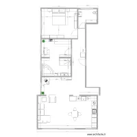 new cuisine d&eacute;plac&eacute;e, hall et dressing