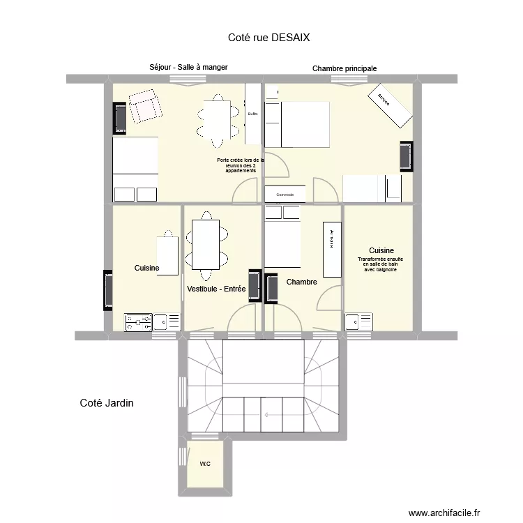 Appartement Desaix. Plan de 8  et 93 m²
