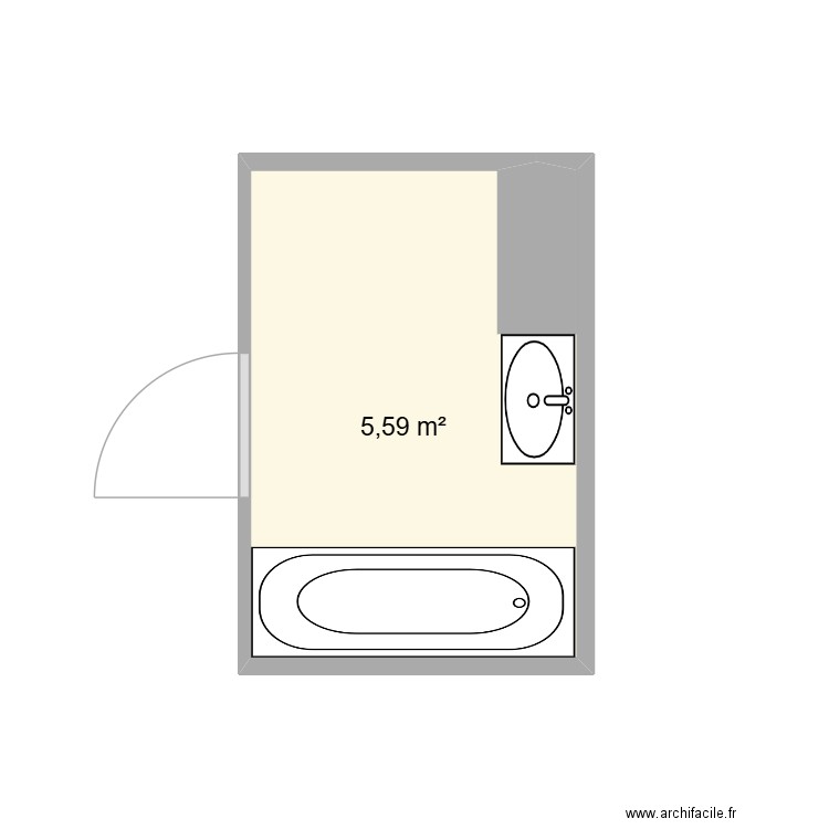 Aménagement 1. Plan de 1 pièce et 6 m2