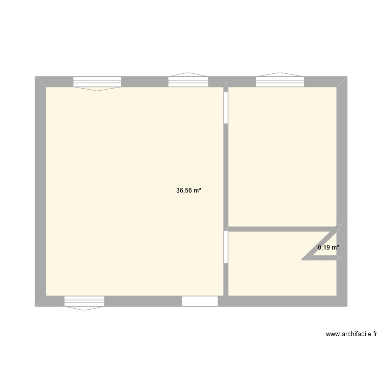 charenton. Plan de 2 pièces et 37 m2