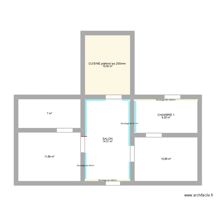 DEMAY Dominique. Plan de 6 pièces et 62 m2