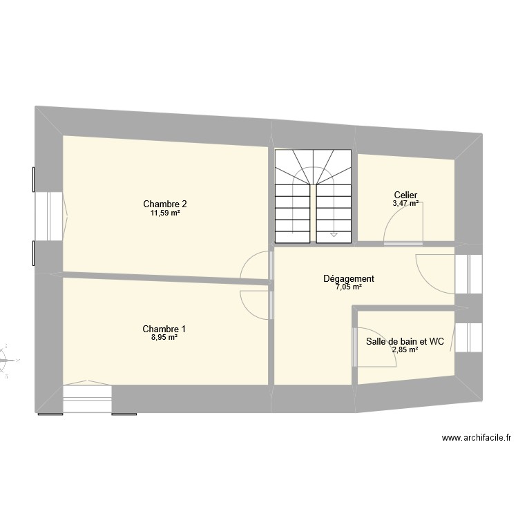 PINARD. Plan de 15 pièces et 151 m2