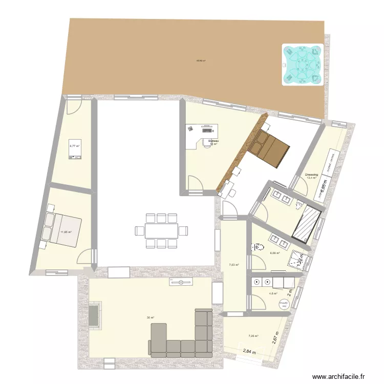 Paula1. Plan de 9 Pièces et 103 m² Paula1. Plan de 9 Pièces et 103 m²
