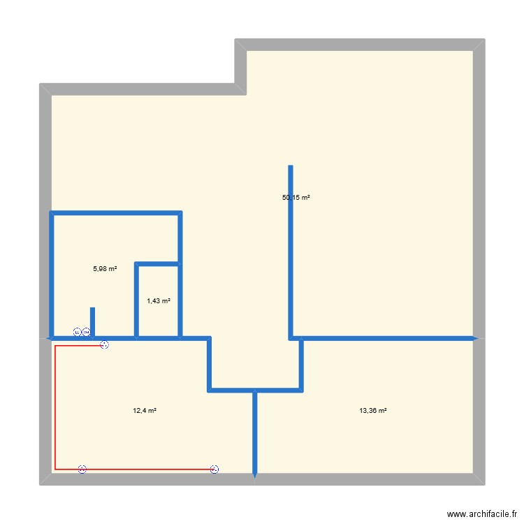 123. Plan de 5 pièces et 83 m2