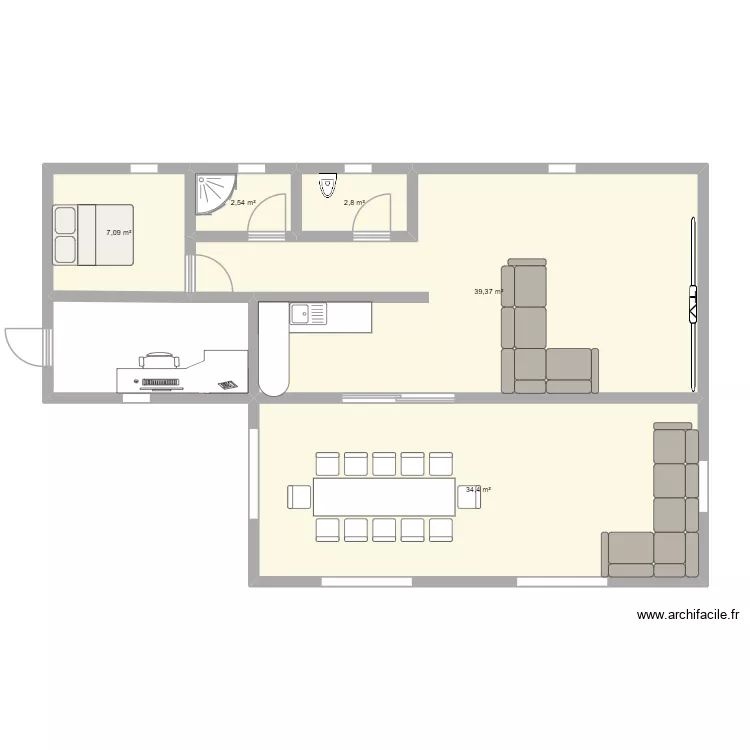 plan de maison. Plan de 5 Pièces et 86 m² plan de maison. Plan de 5 Pièces et 86 m²
