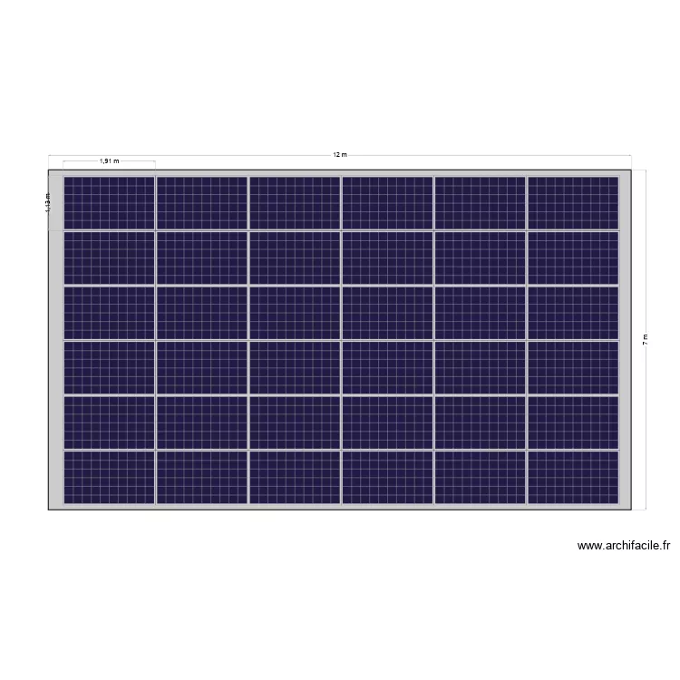 CARPORT 18kWc 7X12m. Plan de CARPORT 18kWc 7X12m. Plan de