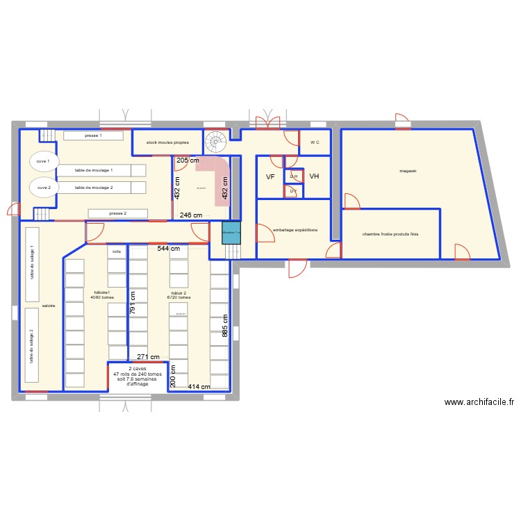 plan fromagerie de javernac ouvertures. Plan de 0 pièce et 0 m2