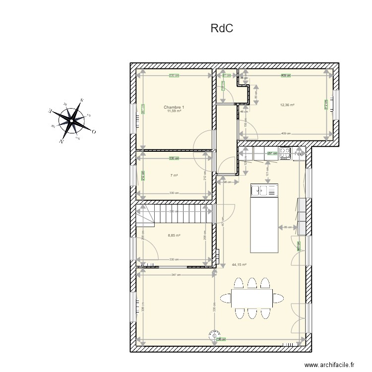 Lastillere_ProjetRDC. Plan de 13 pièces et 177 m2