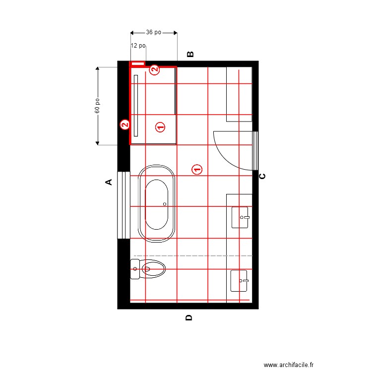 sophie mercier pose. Plan de 1 pièce et 11 m2