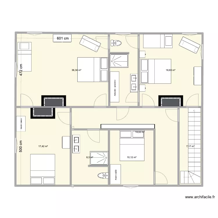 plan étage. Plan de plan étage. Plan de
