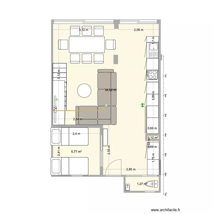 RDC 3. Plan de 4 et 42 m² RDC 3. Plan de 4 et 42 m²