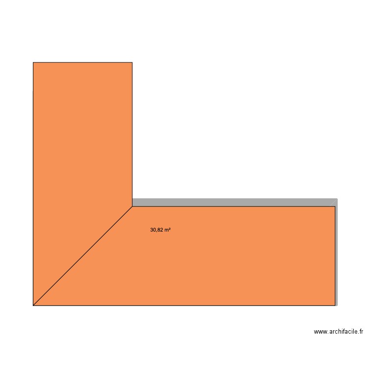 garage. Plan de 1 pièce et 31 m2