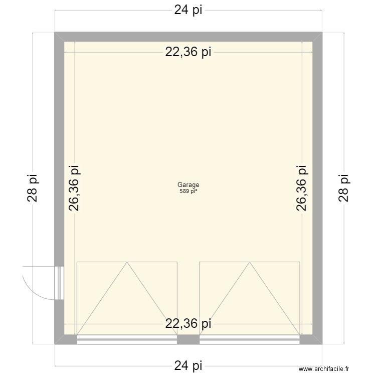 Garage. Plan de 0 pièce et 0 m2