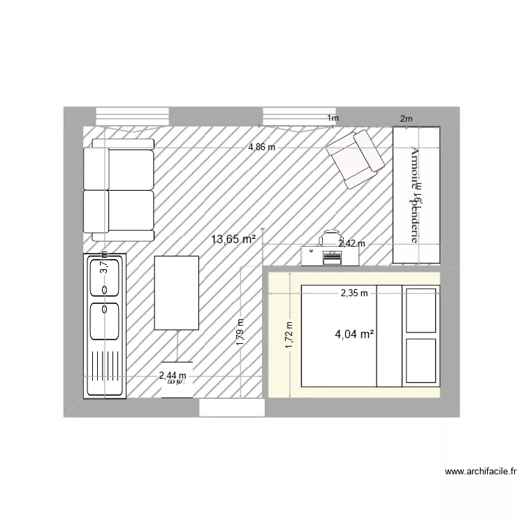 3eme 1. Plan de 2  et 18 m²