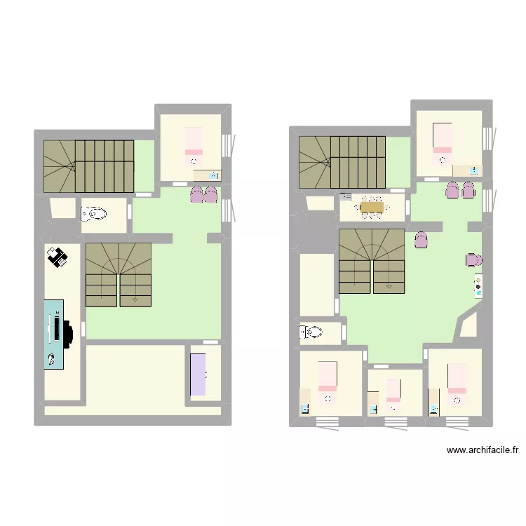 Yves rocher. Plan de 24  et 62 m²
