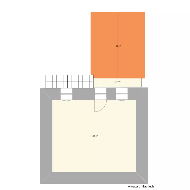 MA maison. Plan de 3  et 66 m²