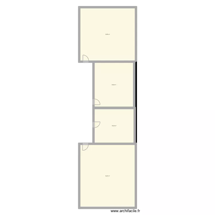 Td wendy. Plan de 4  et 182 m²
