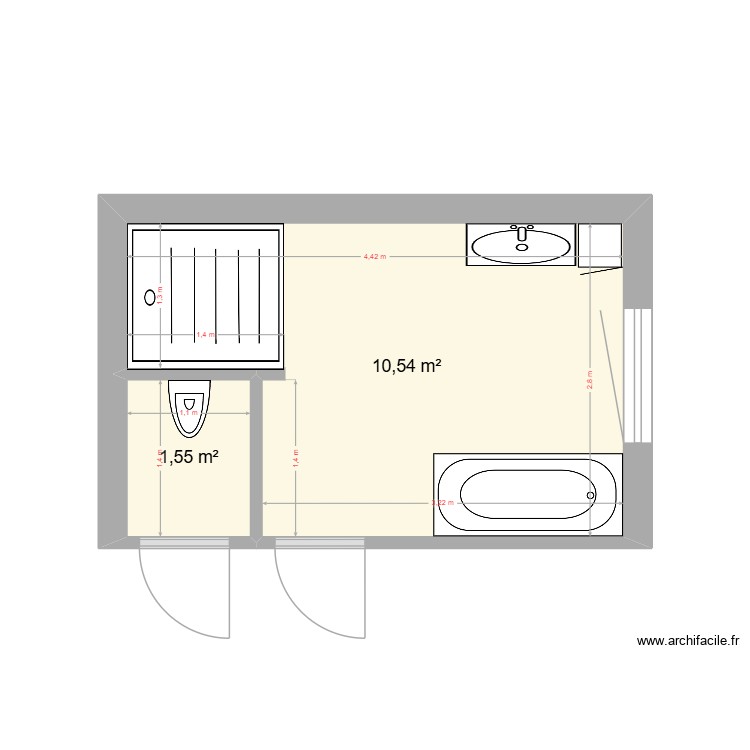 sdb céline. Plan de 0 pièce et 0 m2