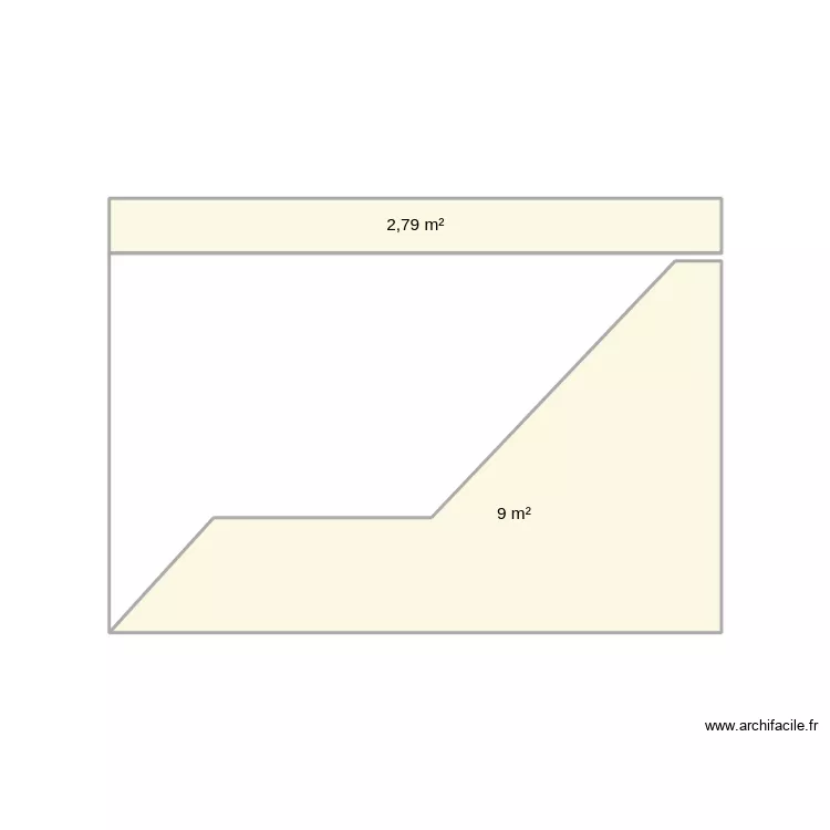 Terrasse01. Plan de 2  et 12 m²