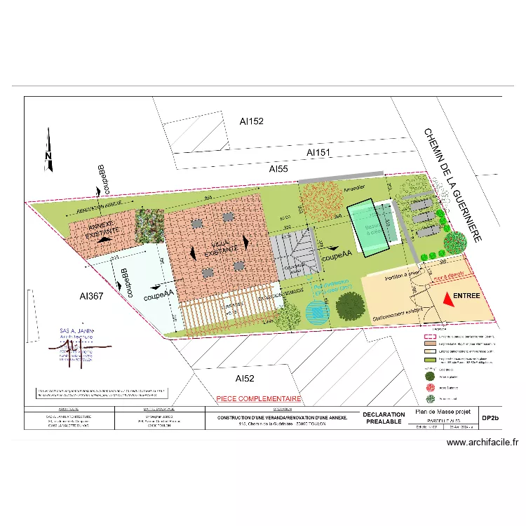 Gueriniere apr&eacute;s. Plan de 