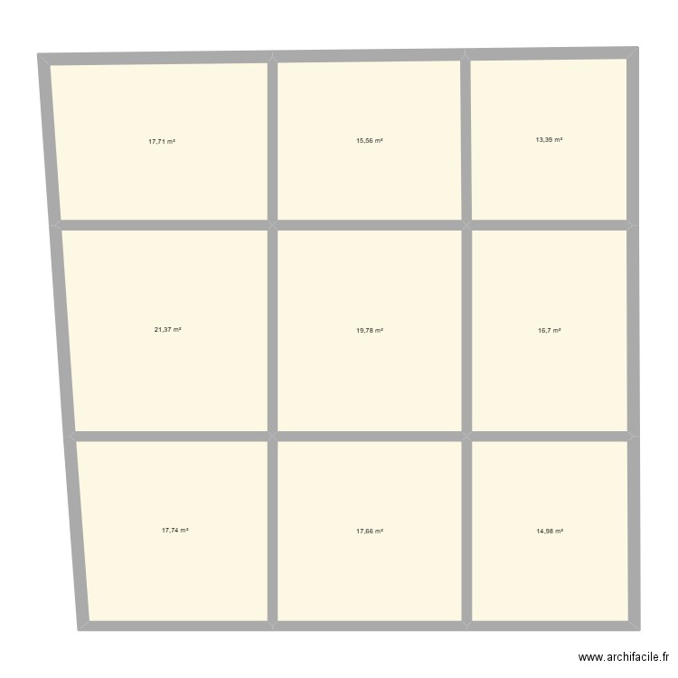 Maison Faynou Barakani. Plan de 9 pièces et 155 m2