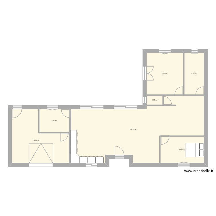 PLAN 1. Plan de 7 pièces et 133 m2