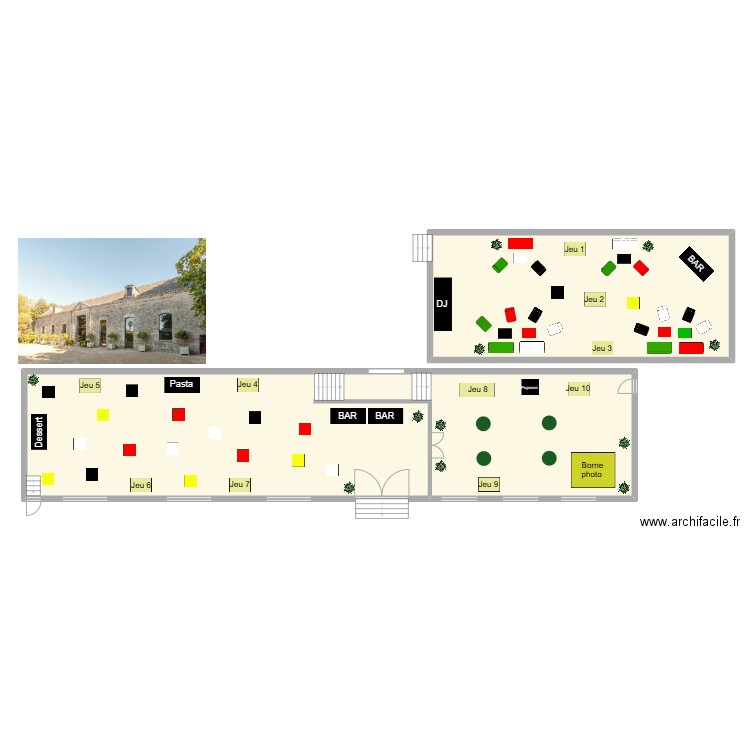 Gorioux Lanniron L'orangerie. Plan de 2 pièces et 339 m2