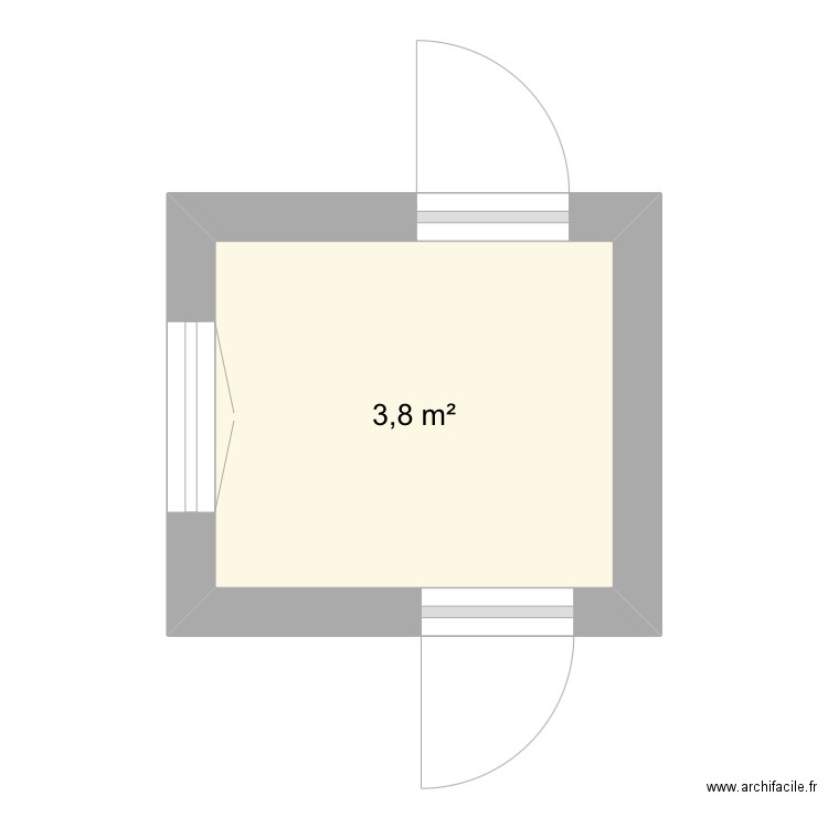 Tramo. Plan de 1 pièce et 4 m2