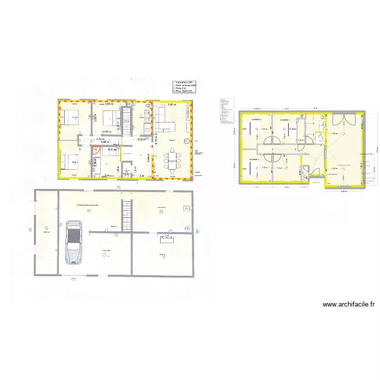 ROSE MARCAUD. Plan de 14  et 89 m²