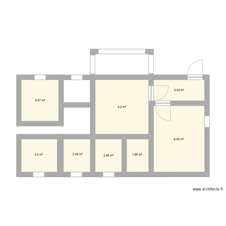transports maillard. Plan de 8 pièces et 35 m2