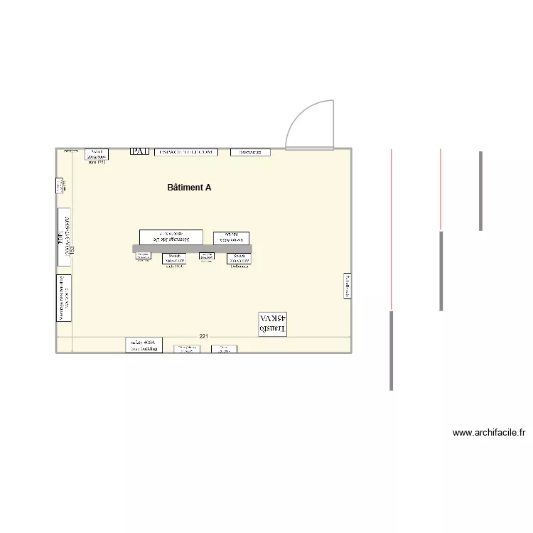 Beauward B&acirc;timent A version 2. Plan de 1  et 22 m²